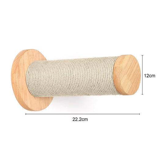 Wall Mounted Cat Shelves Scratching Post Wooden Cat Tree Perches for Wall Cat Steps Ladder Hammock Cat Climbing Wall Furniture